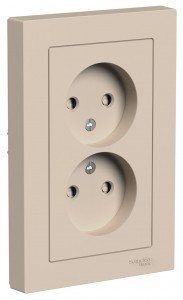 Systeme Electric AtlasDesign роз. СУ 2 мест. песочнный (пл.осн., шторки) ATN001222 (6!)