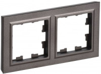 IEK BRITE Рамка СУ 2 мест. IP44 РУ-2-БрТБ-44 темная бронза BR-M22-44-K45