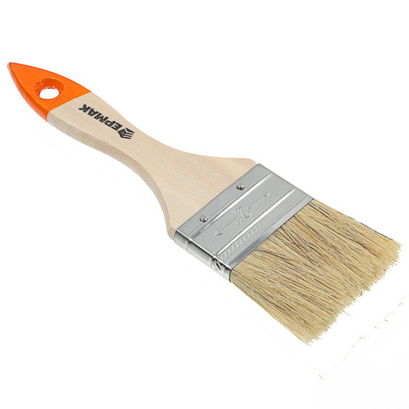 ЕРМАК/HEADMAN Кисть малярная плоская "Бейсик" нат. щетина 2" (50мм)
