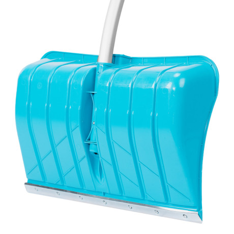 Лопата для уборки снега, полипропилен, 540х375х1420мм, алюминиевый черенок, ПВХ накладка, LUXE Palisad