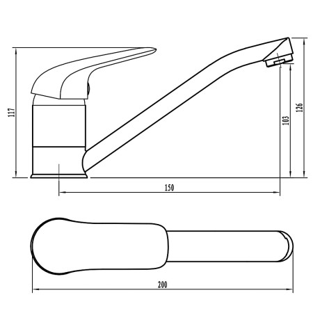 СоюзКран Смеситель для раковины, низкий излив 15см, керам. картридж 40мм, хром, цинк, SK02-I120