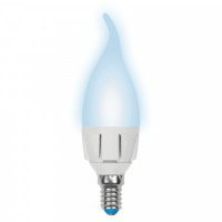 Uniel ЯРКАЯ свеча на ветру C37 E14 7W(600lm 240°) 4000K мат 37x109 термопл. LED-CW37 7W/NW/E14/FR