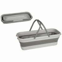 Ведро складное с колесами 13л, прямоугольное 52*23*16см RFB-9, пластик 109080 Рыжий кот