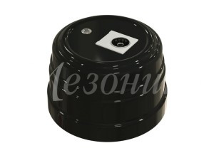 МЕЗОНИНЪ РЕТРО УСАДЬБА роз. TV/SAT ОУ 1 мест. оконечная, ЧЕРНЫЙ АВS-пластик IP20 GE30321-05