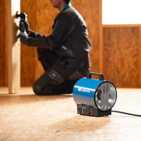 Тепловая пушка ТВ-3М (тепловентилятор), 230 В, 3 режима: вентилятор/1500 Вт /3000 Вт Сибртех