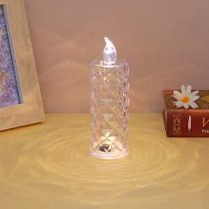 Светильник декоративный в виде свечи с LED подсветкой, один режим, 15,5x5 см, 3xAG13, пластик