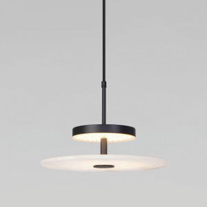 Eurosvet св-к св/д подвес 21W(1565lm) 3000К 2К 300х300х1730 металл чер/бел Thasos 40342 LED a069278