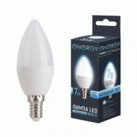 Energy лампа св/д свеча С37 E14 7W(510lm) 6500К 6К 38x100 матов (10!) 109290