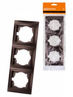 TDM ЛАМА Рамка 3-х постовая вертикальная шоколад (15!) SQ1815-0534