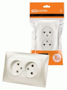 TDM Лама роз. СУ 2 мест. 10А 250В  перламутр SQ1815-0824