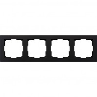 Smartbuy Нептун Рамка 4-местная пластик черная (SBE-06b-Plastic-FR-4)