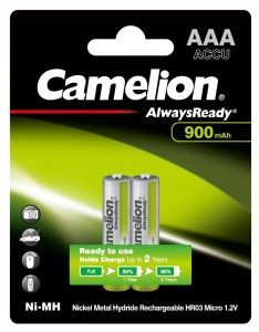 Ак-р Camelion R03 900mAh Ni-MH BL2 AlwaysReady