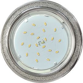 Ecola GX53 H4 DL3901 св-к Круг под Стеклом Серебряный блеск/хром 38x106 FS53GRECB (10!)