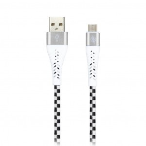 Дата-кабель USB(A)шт. - microUSBшт.Smartbuy CHESS серый, 2А,1м (iK-12CSS gray)/100