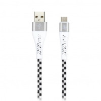 Дата-кабель USB(A)шт. - microUSBшт.Smartbuy CHESS серый, 2А,1м (iK-12CSS gray)/100