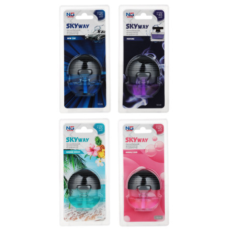 NEW GALAXY Ароматизатор на дефлектор Skyway, 10 мл, новая машина, парфюм, летний бриз, бабл гам