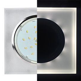 Ecola GX53 H4 LD5311 св-к Стекло Квадрат скош.край подсветка 4K Хром-матовый 38x120 SL53SNECH (10!)