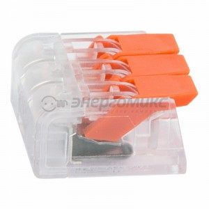 REXANT клеммная колодка (СМК) с рычагом 3-проводная (0,14 -4,0 мм) инд. уп. 5 шт. , 07-5207