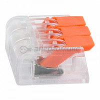 REXANT клеммная колодка (СМК) с рычагом 3-проводная (0,14 -4,0 мм) инд. уп. 5 шт. , 07-5207