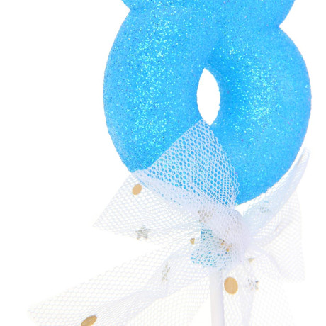 FNtastic Декор для торта в виде цифры 0-9 с бантом, 21см, пластик, бумага, 10 дизайнов, 3 цвета