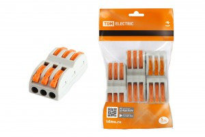 TDM клемма проходная СМК 222-423 3х(0,1-2,5(4)мм2), (СК-413-2), 32А (уп.3шт, цена за уп) SQ0527-0052