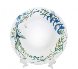 Тарелка обеденная Акварельный букет 23см стеклокерамика (кратность 6шт!!!) МФК NRP90T/5