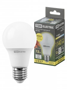 TDM лампа св/д ЛОН E27 12W(1140lm) 3000К 2К 60x108 SQ0340-0376