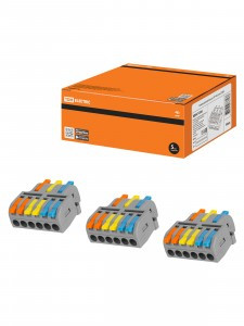 TDM клемма СМК разветв. с рычагом СКР-436 3х(1вх/2вых) 2,5(4)мм2 24A (уп40шт цена за шт) SQ0527-0305