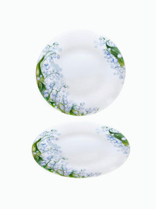 Тарелка десертная Ландыши 18см стеклокерамика (кратность 6шт!!!) МФК NRP70T/6