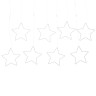 Гирлянда дождь LLN-37-1 8насадок металлических длина 3м СВЕТ ТЕПЛЫЙ БЕЛЫЙ, 8насадок Звезды-15см, Длина вниз-60-80см.(60)