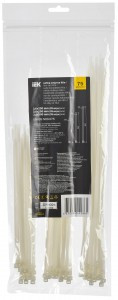 IEK Набор хомутов (стяжки) нейлон 3,6х200,3,6х250,3,6х300бел. (75шт/упак цена за уп)  UNH35-N03-075