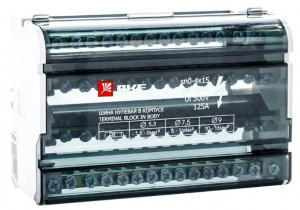 EKF шина нулевая в корпусе (кросс-модуль) 4х15, 125А sn0-4x15