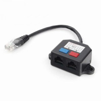 Комп. двойник (штекер - 2 гнезда) 8p8c(RJ45)шнур,NCA-SP-01A UTP 1гн. RJ45 - 2 порта RJ45 BASE-T,черн