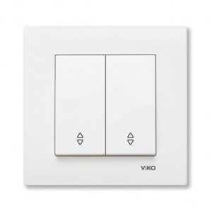 VIKO by Panasonic KARRE (проходн.) на 2 направ. 2 кл. крем 10А  90960117
