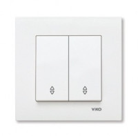 VIKO by Panasonic KARRE (проходн.) на 2 направ. 2 кл. крем 10А  90960117