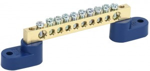 IEK шина N "Ноль" (нул.) на двух угловых изол ШНИ-6х9-10-У2-С