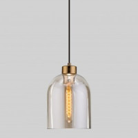 EUROSVET св-к подвесной E27 1x60W 170x1200 металл латунь/янтарный Tandem 50119/1 a053238