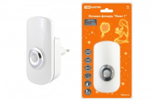 TDM Ночник-фонарь "Люкс 1" 1х0,5 Вт + 9LED 70лм/Вт Li-Ion 500мАч дат. освещ./движ. 220В SQ0357-0024