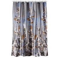 VETTA Шторка для ванной, с утяжелителем, полиэстер, 80 г/м2, 180x180 см, Цветы, 614