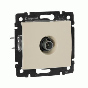 IEK VALENA мех. роз. TV СУ 1 мест. сл. кость (проходная, RG6, 14dB) 774331