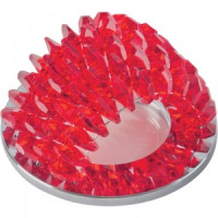 Fametto DLS-P110-2001 MR16 GU5.3 св-к встр. Peonia Круг Металл хром 85(70)x65 Стекло Красный