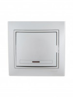 Lezard Мира выкл. СУ 1 кл. 10А (инд.) металлик серый (корпус PC) 701-1010-111