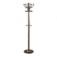 Вешалка-стойка BRABIX CR-282, металл/мрамор, 1,8 м, на диске d=38см, 6 крючков+4 доп., корич. 601745