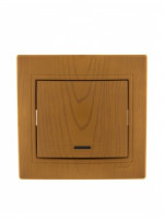 Lezard Мира выкл. СУ 1 кл. 10А (инд.) ольха (корпус PC) 701-0701-111