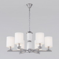 Eurosvet люстра 6x40W E14 670х670х850 металл белый/никель Caprera 60146/6 a063868