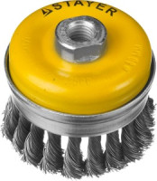 STAYER &quot;PROFESSIONAL&quot;. Щетка чашечная усилен д/УШМ, жгутирован сталь проволока 0,5мм, 80ммхМ14