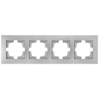Bylectrica НОВЫЙ СТИЛЬ рамка 4 мест. СУ серебро, (ЮЛИГ.735212.554 серебро)