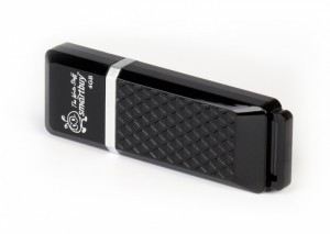 Флеш-диск (флэшка) USB 16GB Smartbuy Quartz series Black (SB16GBQZ-K)