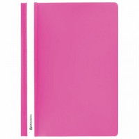 Скоросшиватель пластиковый BRAUBERG, А4, 130/180 мкм, розовый, 228672