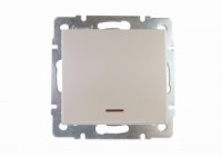 Lezard RAIN мех. выкл. СУ 1 кл. жемчужно-бел. перламутр, инд. (корпус PC) 703-3088-111